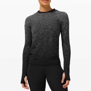 Lululemon Rest Less Pullover Herringbone Fade Black / White 2